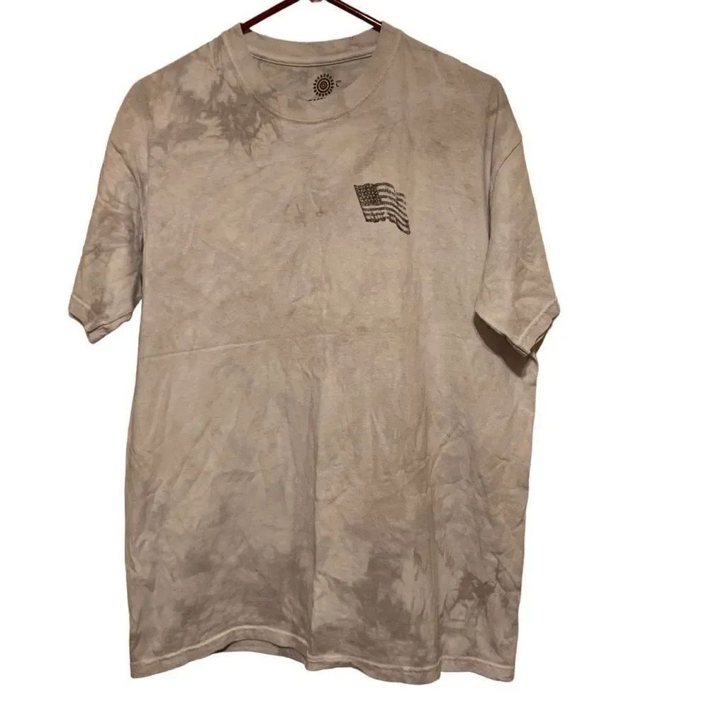 The Mountain Size Large Star Spangled Banner Flag Tie-Dye T-Shirt